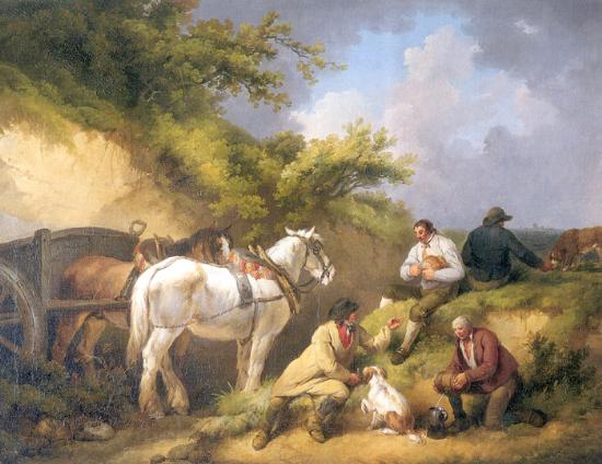 George Morland The Labourer's Luncheon Norge oil painting art